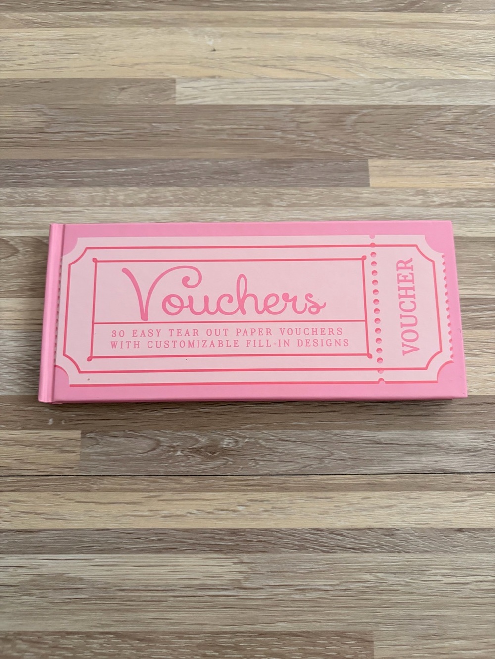 Pink 'Vouchers' Tear-Out Paper Voucher Book💕
